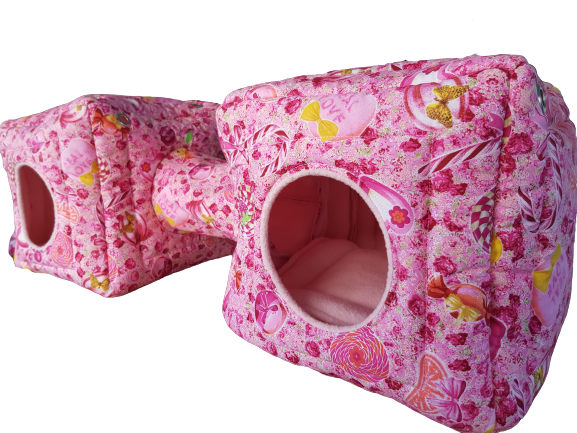 Deluxe DOUBLE Jumbo Cube Bed for ferrets rats chinchillas degus