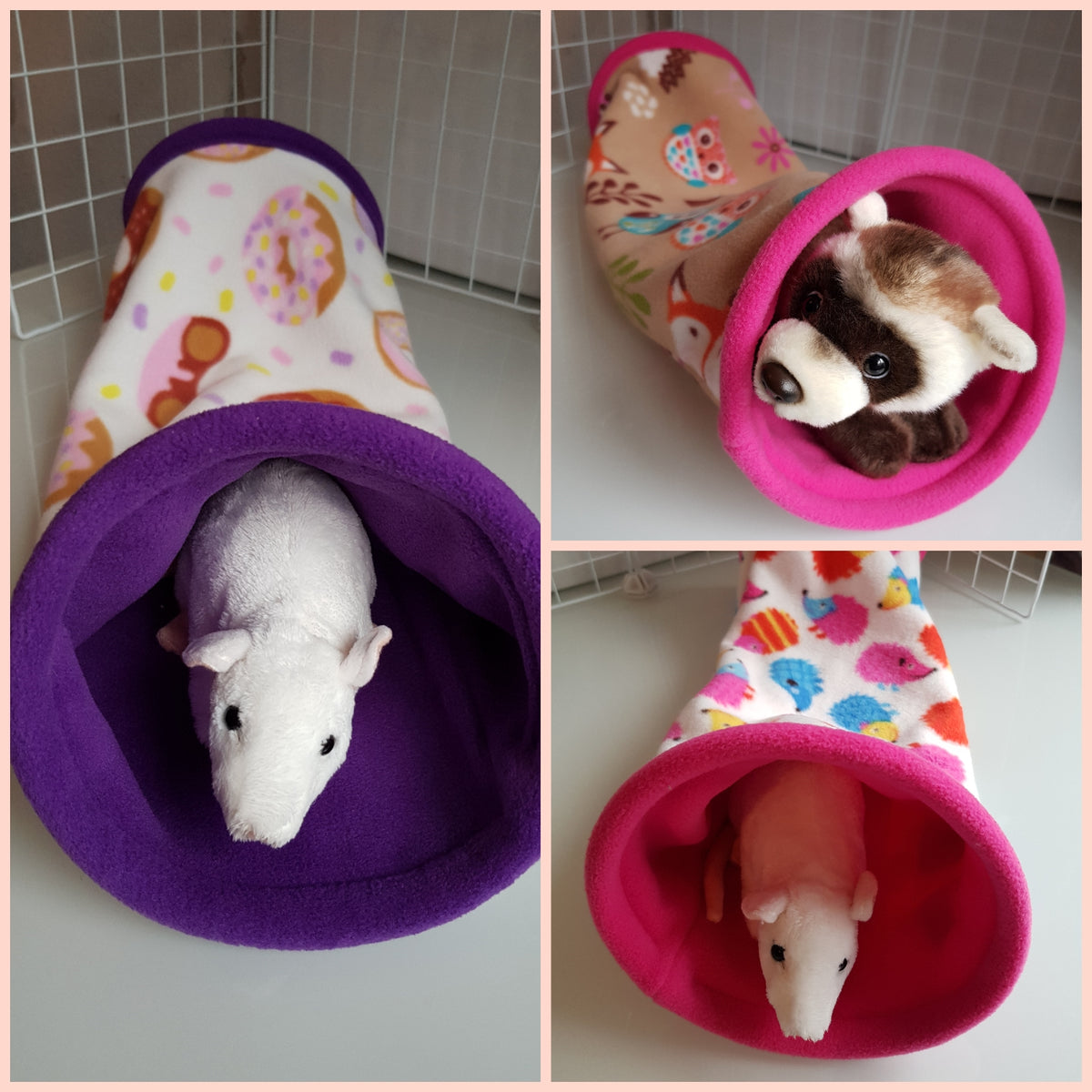 Snuggle Tunnels for ferrets, guinea pigs, rats, hedgehogs, mice
