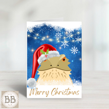 Load image into Gallery viewer, Bearded Dragon Christmas Card, Lizard card, holiday card, Christmas Reptile, Merry Christmas, pretty Christmas card, pet lover card
