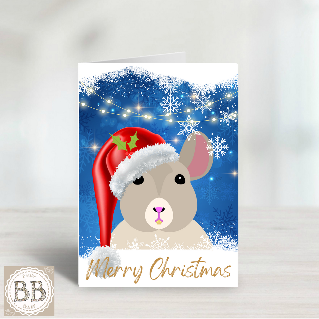 Rat Christmas Card, Rat card, holiday card, Christmas Rat, Merry Christmas, pretty Christmas card, pet lover card, Christmas Mouse Card