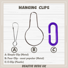 Load image into Gallery viewer, metal clips for ferret hammocks, rat hammock clips, guinea pig clips uk
