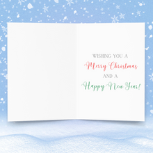 Load image into Gallery viewer, Rat Christmas Card, Rat card, holiday card, Christmas Rat, Merry Christmas, pretty Christmas card, pet lover card, Christmas Mouse Card
