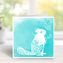 Load image into Gallery viewer, Chinchilla Greetings Card, Birthday Card, Thank you, Good Luck, Best Wishes, Sympathy card, animal card, pretty card, get well soon, pet
