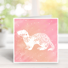 Load image into Gallery viewer, Ferret Greetings Card, Birthday Card, Thank you, Good Luck, Best Wishes, Sympathy card, animal card, pretty card, get well soon, pet card
