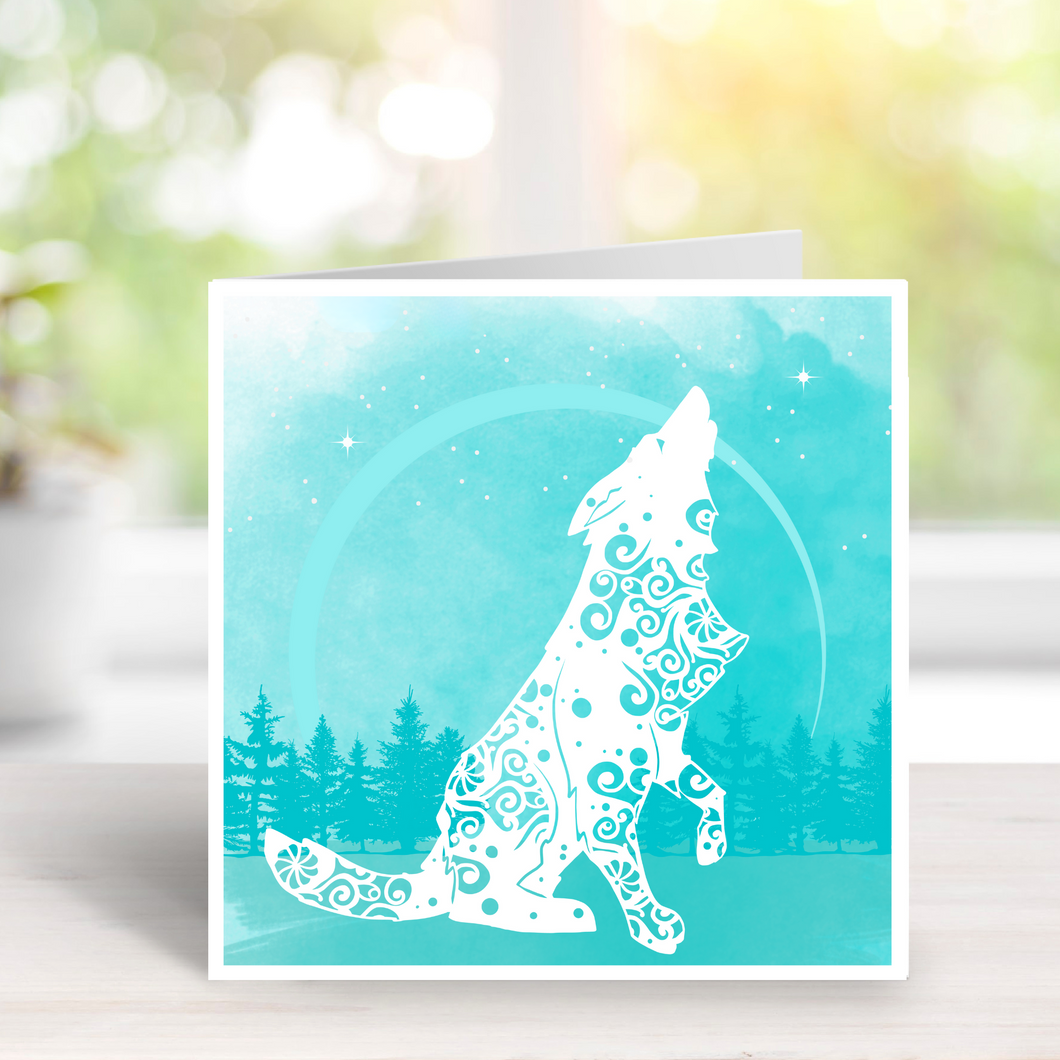 Wolf Greetings Card, Husky card, Birthday Card, Thank you, Good Luck, Best Wishes, Sympathy card, shepherd card, pet card, get well soon