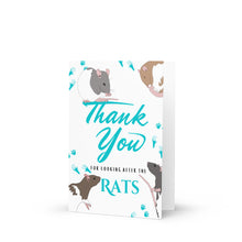 Load image into Gallery viewer, Thank you for looking after the Rats card, holiday rat card, card for pet lovers, pet card, thank you for feeding the rats
