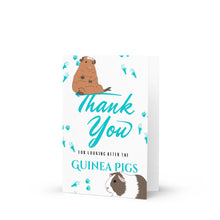 Load image into Gallery viewer, Thank you for looking after the Guinea Pigs card, holiday cavy card, card for pet lovers, pet card, thank you for feeding the guinea pigs
