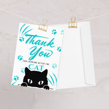 Load image into Gallery viewer, Thank you for looking after the cat card, holiday cat card, card for pet lovers, cat card, thank you for feeding the cat
