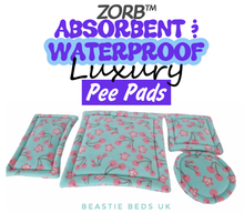 Load image into Gallery viewer, Waterproof, Absorbent Luxury Pee Pads for Cubes, Cuddle Cups, Sofa&#39;s and Lap Pads
