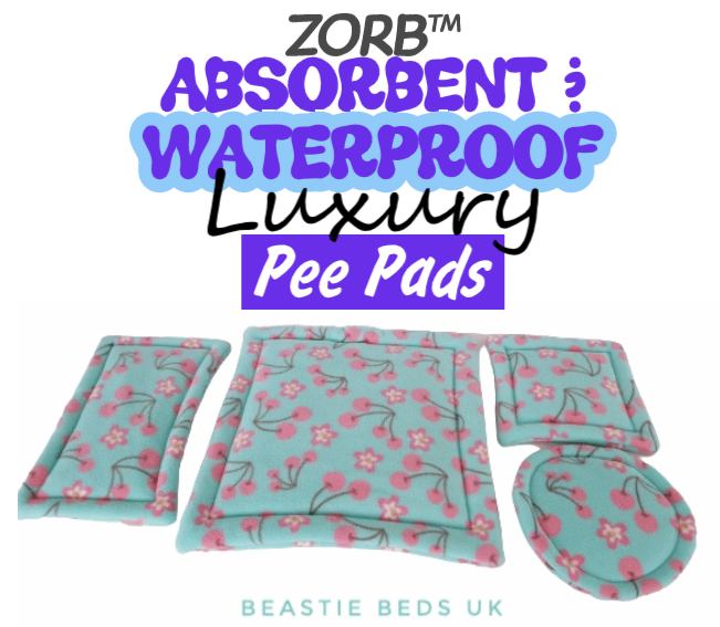 Waterproof, Absorbent Luxury Pee Pads for Cubes, Cuddle Cups, Sofa's and Lap Pads